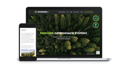 Vyhotovená webstránka izolovanydom.sk firmou najweby