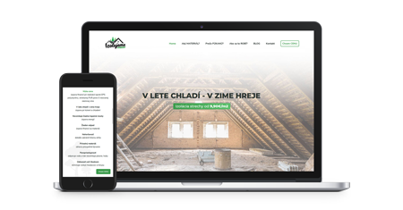 Vyhotovená webstránka izolujemestrechy.sk firmou najweby