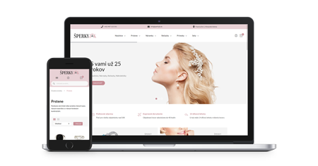 Vyhotovený eshop sperkyjk.sk firmou najweby