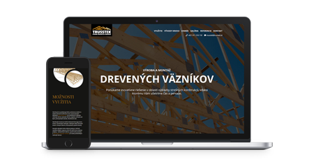 Vyhotovená webstránka trusstek.sk firmou najweby